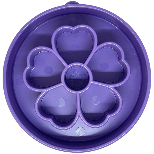 Flower eBowl Deep Slow Feeder Dog Bowl for Enrichment | USA Made