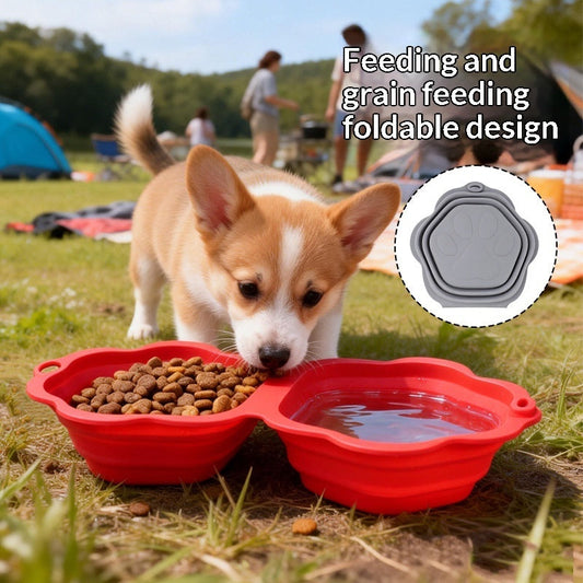 Foldable Silicone Dog Food Bowl For Pets