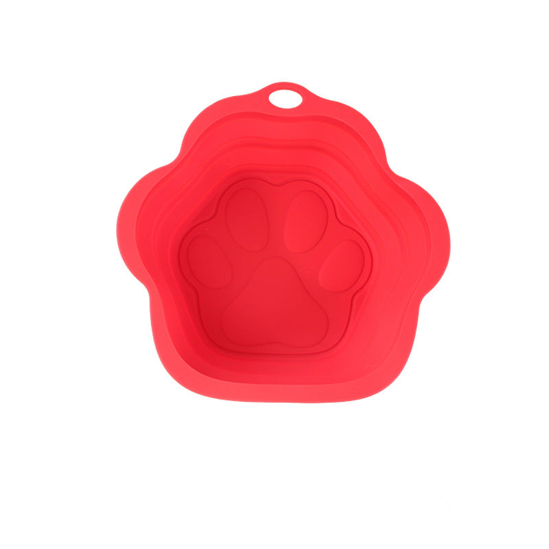 Foldable Silicone Dog Food Bowl For Pets
